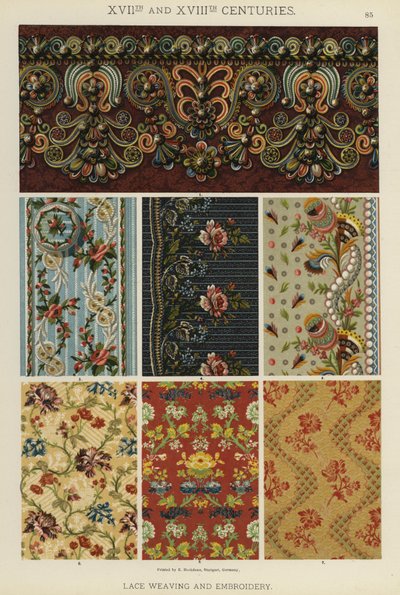 17th and 18th Centuries, Lace Weaving and Embroidery by German School