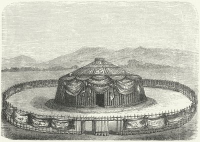 Yurt of Genghis Khan by German School