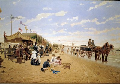 Sanlucar Beach, 19th Century by Germán Álvarez Algeciras