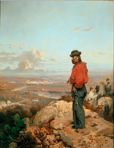 Portrait of Giuseppe Garibaldi in front of Capua in 1860 by Gerolamo Induno
