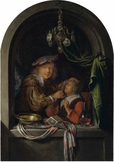 A Barber-Surgeon Examining a Girl by Gerrit Dou