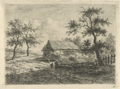 Landscape with Two Figures on the Road by Gerrit Jan Michaëlis