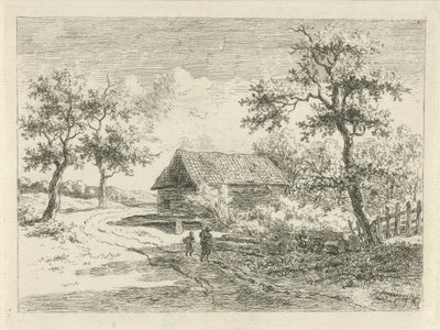 Landscape with Two Figures on the Road by Gerrit Jan Michaëlis