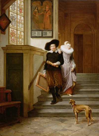 Frans Hals and His Wife Lysbeth Reyniersdr by Gerrit Postma