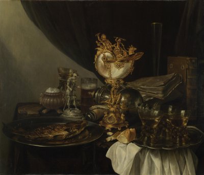 Still Life with a Nautilus Cup by Gerrit Willemsz. Heda