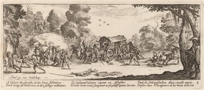 Attack on a Coach by Gerrit van Schagen after Jacques Callot