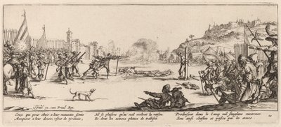 The Firing Squad by Gerrit van Schagen after Jacques Callot