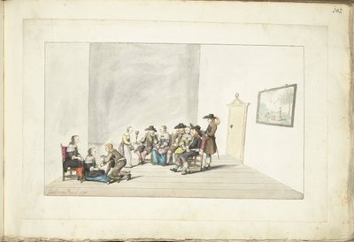 Group of Ten Young People in an Interior by Gesina ter Borch (signed by artist)