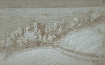 A House with a Dovecote and Trees by the Sea, 16th century by Gherardo Cibo