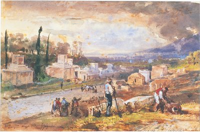 The Street of Tombs, Pompeii (1862) by Giacinto Gigante