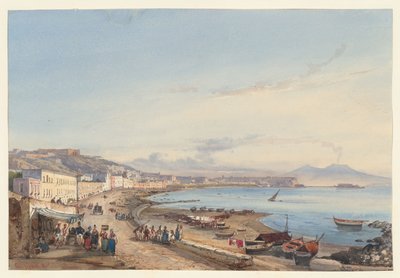 View of Naples and Vesuvius from Posillipo, One of Four Small Views of Naples from an Album Amicorum by Giacinto Gigante