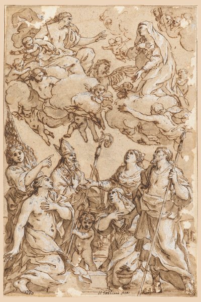 Christ and the Virgin with Patron Saints of Pistoia, 1638 by Giacinto Gimignani