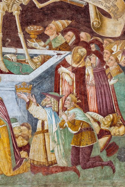 Detail from the Triumph of Death and Dance of Death by Giacomo Borlone de Buschis