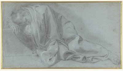 Study of a Male Model Asleep on the Ground by Giacomo Cavedone