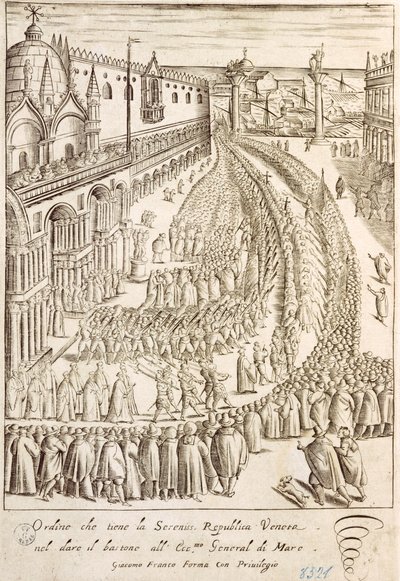 Ceremony in Venice for the delivery of the baton of command to the Chief Admiral by Giacomo Franco