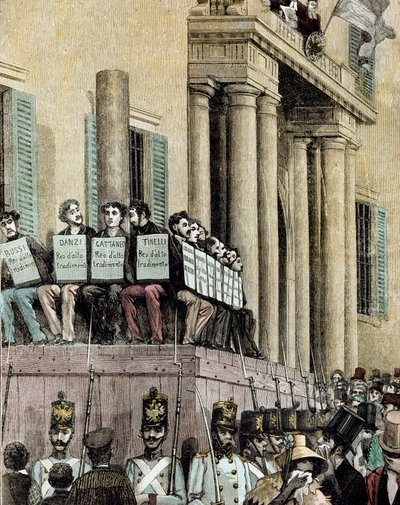 Risorgimento: members of the Giovine Italia movement by Giacomo Mantegazza