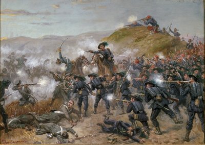 The Battle of Cernaia by Giacomo Mantegazza