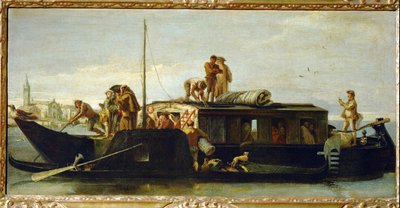 Venetian Mailbarge by Giambattista & Tiepolo Giandomenico (1727-1804) Tiepolo