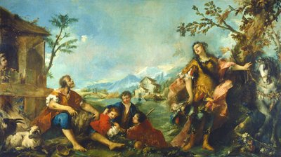 Erminia and the Shepherds by Gian Antonio Guardi and Francesco Guardi