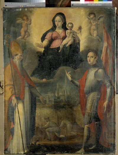 Madonna and Child with Saints Mercuriale and Valeriano by Gianfrancesco Modigliani