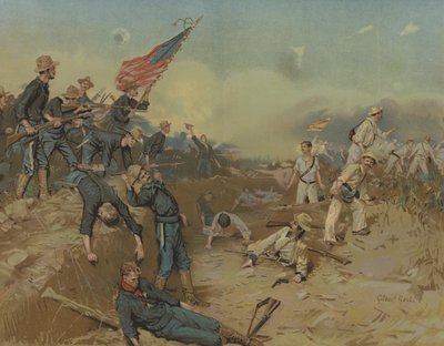 In the trenches before Santiago, Cuba, Spanish-American war by Gilbert Gaul