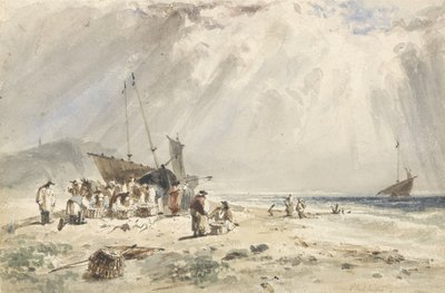 Fishmarket on the Beach by Giles Firman Phillips