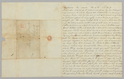 Letter to Samuel Fox from Giles Saunders Regarding the Slave Trade, March 9, 1847 by Giles Saunders