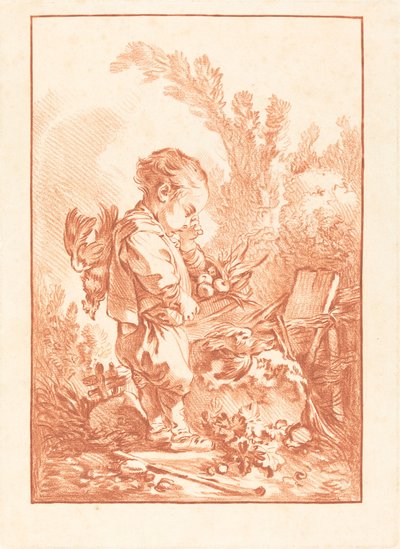 The Thief by Gilles Demarteau, the Elder after François Boucher