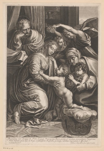Holy Family with Elizabeth, John the Baptist, and Angels by Gilles Rousselet