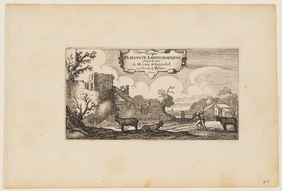 Title Page, from Twelve Landscapes with Figures by Gillis van Scheyndel