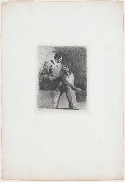 Seated Man in Sixteenth-Century Costume by Gioacchino Banfi