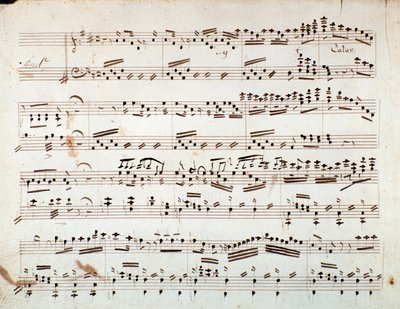 First Page of Sheet Music for the Reduced Symphony for the Piano of Otello by Gioachino Rossini
