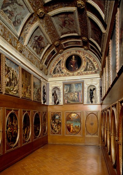 View of the Studiolo of Francesco I de Medici by Giorgio (and workshop) Vasari