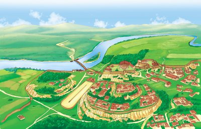 Ancient Rome (Archaic): View of the City of Rome in the 6th Century BC by Giorgio Albertini