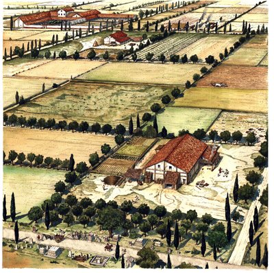 Ancient Rome: Reconstruction of Roman Centuriation, Italy by Giorgio Albertini