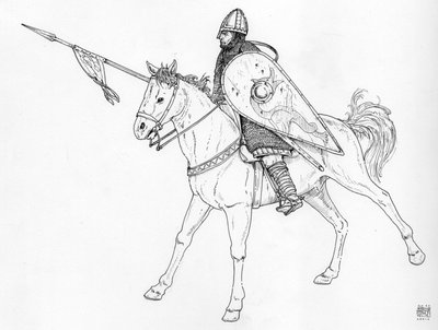 Middle Ages: Norman knight of the 11th century. by Giorgio Albertini