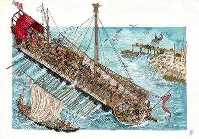 Reconstruction of a 15th century Venetian galley by Giorgio Albertini. by Giorgio Albertini
