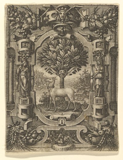 Emblem of Lucrezia Gonzaga, before 1566 by Giorgio Ghisi