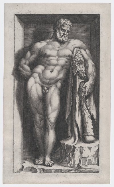 Speculum Romanae Magnificentiae: The Farnese Hercules by Giorgio Ghisi