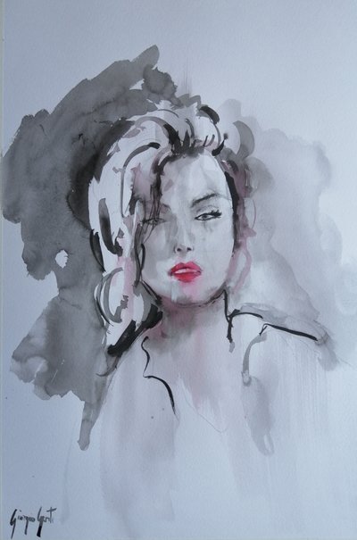 Red Lips Gaze by Giorgio Gosti