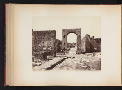View of Strada Mercurio in Pompeii, Italy by Giorgio Sommer (attributed to)