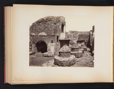 Ruins of a Bakery in Pompeii by Giorgio Sommer (attributed to)