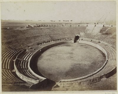 Interior of the Amphitheater of Pompeii by Giorgio Sommer