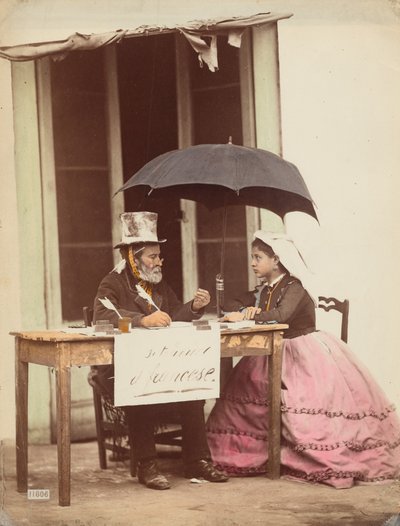 Public Writer, Naples, 1865-1870 by Giorgio Sommer