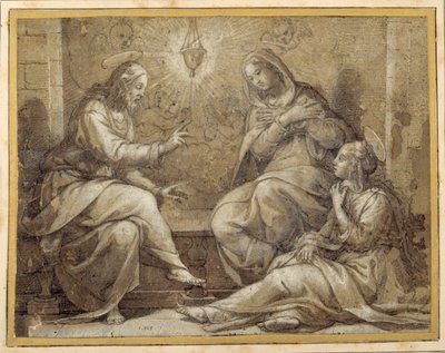 Christ in the House of Martha and Mary by Giorgio Vasari