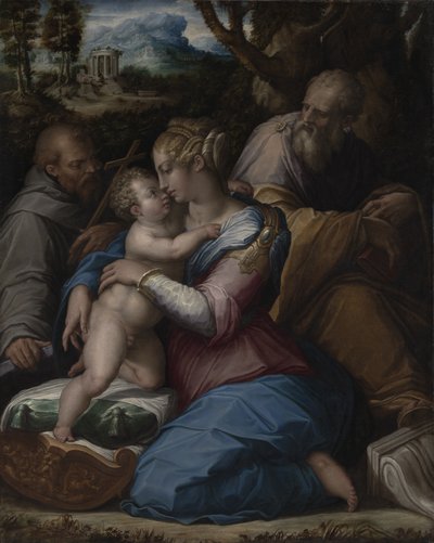 Holy Family with Saint Francis by Giorgio Vasari