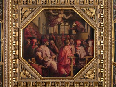 Speech by Antonio Giacomini for the War Against Pisa in the Sala dei Duecento by Giorgio Vasari