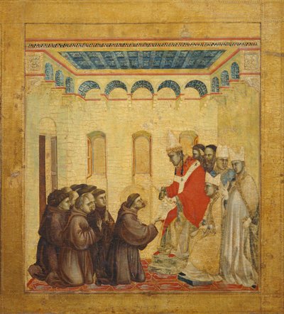 The Pope Approving the Statutes of the Franciscan Order by Giotto di Bondone (style of)
