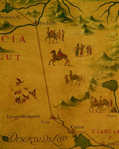 Desert of Lop and home of spirits and ghosts as crossed by Marco Polo by Giovan Battista Ramusio