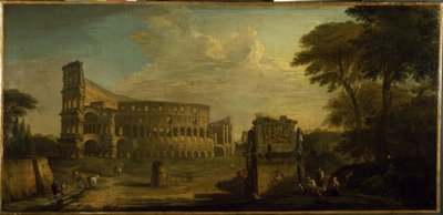 A view of the Colosseum, Rome by Giovani Paolo (attr. to) Panini